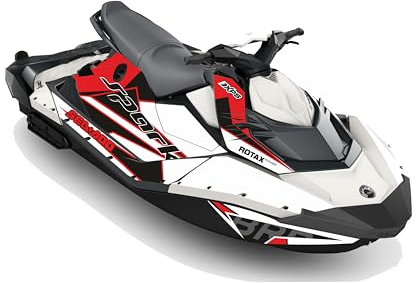 Fit für SeaDoo Spark 2UP 3UP Vinyl Aufkleber Decal Grafikset - Jetski (2014-2019), hochwertige blasenfreie Technologie, Schutzlaminat, UV-beständige Abziehbilder (Weiß 5)