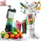 Stormix Blender – Blender Portatile Senza Fili – 6 Lame in Acciaio Inossidabile – 150 W Potente e Veloce – frullati, Shaker, Ghiaccio tritato – 600 ml – USB-C Ricaricabile – autopulente – Design