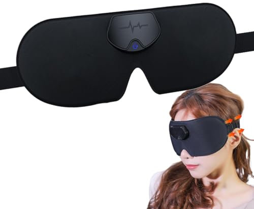 Yonuaret Smart Eye Masque zum Schlafen, Schlaf Masque Kopfmassagegerät - Elektrisches schnurloses Augenmaske und Massagegerät - Intelligente Vibrationskopfmassage -Werkzeug für Freund, Mama und Papa