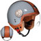 Casco Moto Retrò,Caschi per Scooter Anni '60 - Modello 3/4 in Vera Pelle con Visiera, Certificato DOT/ECE - Stile Retrò Chiuso/Aperto - Unisex Uomo e Donna