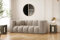 Kaiser Möbel - Sofa 2 Sitzer - 2er Couch - 91x197x70 cm - Relaxsofa Wohnzimmer, Jugendzimmer - HR-Schaum, Gewellte Feder, 2 dekorative Kissen - Sofa Modern - Grand - Stoff Haga - Beige