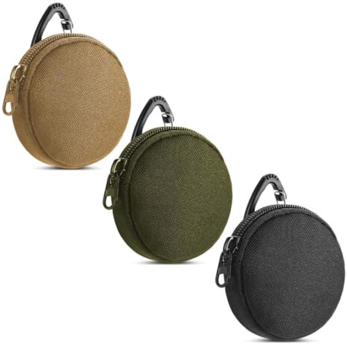 GXGM 3 Stück Hunde Leckerlitasche, Hundezubehör, Hundeleckerli Tasche mit Karabiner, Klein Futterbeutel Hundetraining mit Reißverschluss, Leckerlitasche für Kopfhörer, Aufbewahren