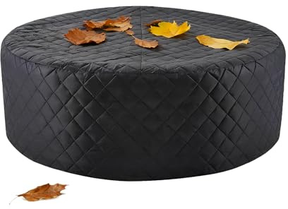 Housse de Protection pour Bain à Remous de Jardin, 208x70 cm Couvercle Gonflable Rond pour Spa, Couverture Thermique en PVC, Imperméable, Anti-poussière, pour l'extérieur par Temps Froid et Soleil