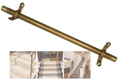 DFGHNBVC Barres De Fixation pour Tapis D'Escalier, Barre De Fixation en Laiton Antique avec Vis, Support De Tapis pour Escaliers, 1 Pièce - 86 Cm (34 Po)
