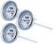 Rosenstein & Söhne Bratthermometer: Analoges XL Fleisch- und Braten-Thermometer, 3er-Set (Grillthermometer Edelstahl, Backofen Fleich Thermometer, Grillen)