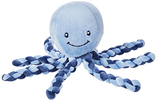 Nattou Kuscheltier Oktopus, Für Neugeborene und Frühchen, 23 cm, Blau