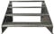 4 Stufen Standtreppe Stahltreppe freistehend Breite 60cm Höhe 84cm Verzinkt/Robuste Außentreppe/Stabile Industrietreppe für den Außenbereich