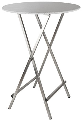 Gastrobedarf Westerbarkey Profi Stehtisch aus Edelstahl mit unzerstörbarer Platte