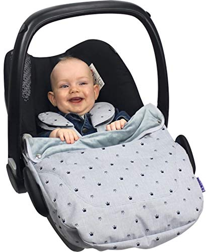 Original Dooky Cosy Top Fußsack für Babyschale wind- und wasserabweisend mit Microfaser-Fütterung für Altersgruppe 0+