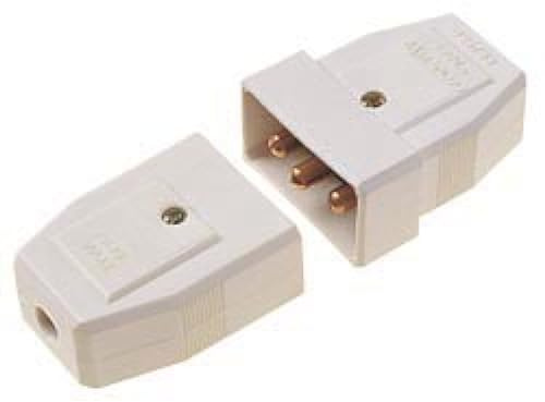 Lyvia Electrical 9414W 10A 3 Pin Connector, White