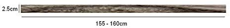 Fabrics-City FELLBAND 2,5CMX155CM KUNSTFELL TISCHBAND TISCHLÄUFER DEKOBAND Fell FÜR Dekoration BASTELN Xmas Weihnachten, 2981(Dunkelbraun/weiß)
