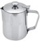 Nikou Frothing Mug, Stainless Steel Coffee Mug Milk Frothing Jug Jug with Lid for Latte Coffee Art(350ml)