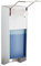 Relaxdays 4 x Eurospender, 1000 ml, Desinfektionsmittel, Seife, Ellenbogen-Hebel, Wandbefestigung, Hygienespender, Silber