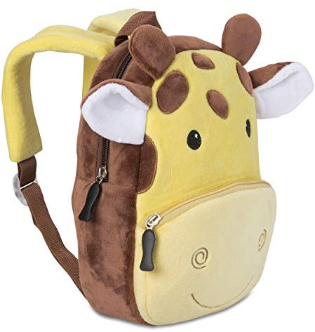 all Kids United Kinderrucksack für Kleinkinder Kindergarten Rucksack für Kinder Backpack Schultasche Tier-Rucksäcke 1-4 Jahre, Robust, Leichtgewichtig, Flauschig & ergonomische Träger (Giraffe)