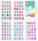 Allstarry 120pcs 5 pack Children Nails Press on Pre-glue Full Cover Glitter Gradient Color Rainbow Short False Nail Kits Lovely Gift for Children Little Girls Nail Art Decoration (Mermaid & Unicorn)