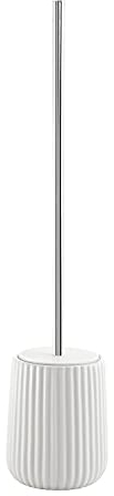 Gedy G-Marika, WC-Bürste weiß, WC-Bürste aus Keramik, Maße 45 x 10,2 x 10,2 cm und Gewicht 0,96 kg, Design R&E, 2 Jahre Garantie, einzigartig