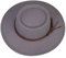 JK Home Damen Kappe mit breiter Krempe, konkave Oberseite, Filzglocke, Derby, Bowler, Bootshut, Vintage-Gürtelschnalle, Porkpie Fedora Kirche Jazz Trilby Wollmütze, B: Grau, Einheitsgröße