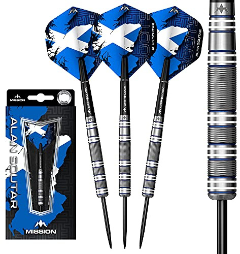 Mission Darts Alan Soutar, 90 % Wolfram, gerader Schaft, Pro Player Stahlspitze, Standard und Titan, mehrere Gewichte und Stile erhältlich