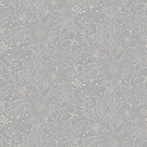 Galerie Sommarang Tapete Mono Flora S13126 Grau 10,05m x 53cm