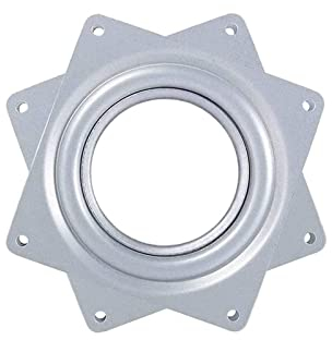 Piatto Girevole Metallo, Piastra Girevole Quadrata, Piatto Rotante Cuscinetti, Lazy Susan con Cuscinetti Sfera, Rotazione a 360° Piastra di Montaggio, Giradischi per Mobili, Banco Mostra, TV Desk, 4