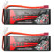 11.1V Lipo Battery 4500 mAh 50C 3S RC lipo battery Soft Case with Dean-Style T Connector for RC Car Airplane Helicopter Boat Buggy Truck Helicopter Airplane Racing Models(2Pack)