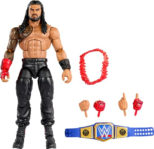 Mattel WWE Roman Reigns Elite Collection Actionfigur mit Zubehör, Artikulation & lebensechten Details, Sammelspielzeug, 15,2 cm