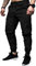 Elegancity Schwarze Cargohose Herren Chino Hose mit 6 Taschen Cargo Hose Stretch Jogginghose für Männer mit Bundgummi Elastische Hosen M