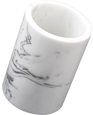 Cabilock 1pc mouthwash Cup marbling Gargle Cups Marble Pen Pot Ceramic Bathroom Cup Bathroom Countertop Organizer Marbles for Kids Creative Gargle Cup Child Pattern Tumbler White Resin