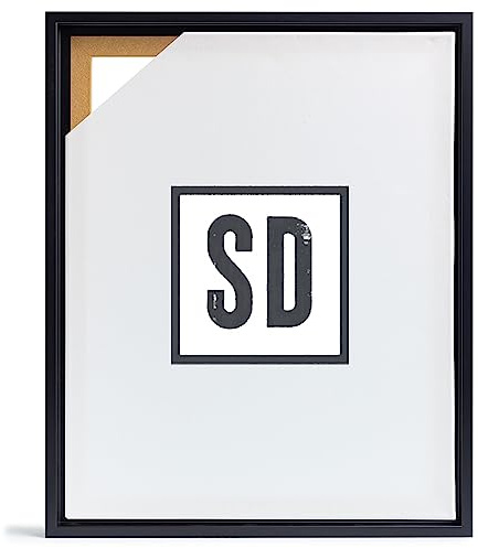 Stallmann Design Schattenfugenrahmen für Keilrahmen | 50x60 cm | schwarz | MDF Rahmen für Leinwände mit Tiefeneffekt | mit Montagezubehör | Rahmen ohne Glas und Rückwand
