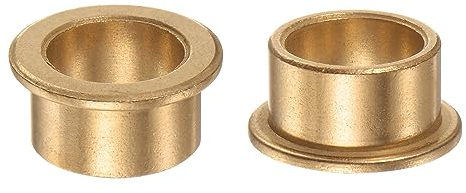 sourcing map 2 stücke Flansch Lagerhülse 16mm Bohrung 20mm OD 12mm Länge 2mm Flansch Dicke Bronze Buchse Selbstschmierende Buchsen Hülsen für Industrieausrüstung