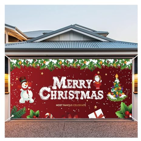 Deko Banner Weihnachtsdeko Banner, Brief Dekoration Banner, Garagentor Hintergrund Banner, Weihnachtsflagge Hängende Tuch Banner