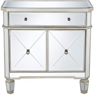 GUERNSEY Anrichte Einfaches modernes Wohnzimmer-Eingangsteilschrank, multifunktionales Sideboard, nordisches Spiegel-Sideboard Buffetschrank (Size : S:81X40X80cm)