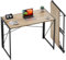 Coavas Kleiner Faltbarer Schreibtisch, 80 cm, zusammenklappbar, Computertische, platzsparender Schreibtisch für Schlafzimmer, Heimbüro, Wohnheim, Wohnung, Kinder, Buche