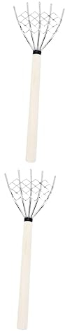 YARNOW 2 Pièces râteau Outils de Jardin Zen Outils à Ressort Gadget de creusement de Fruits de mer pêcheur de palourdes Cinq Griffes à Creuser Attraper la mer Bord de mer