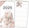 Familienkalender 2025 5 Spalten ILLUSTRATIONEN Familienplaner 2025 und Okt-Dez 2024 Wandkalender 24 x 43cm Planer für Familie 2025 Wandplaner STICKER Recycling Urlaub Liebe Tiere Freundschaft Love