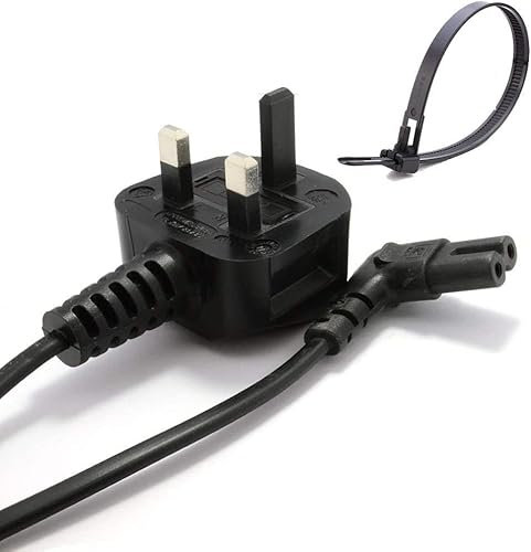 5 Meter Long AC Printer Power Cord Cable Universal Replacement 5Amp Non Polarized Compatible With Lexmark,Brother,Sony Playstation4-3-2,Led Lcd Smart 1080P TV Samsung Sharp LG Apple Vizio TCL