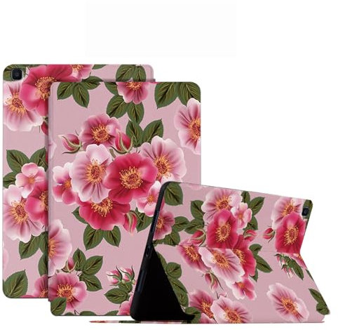 DayQiQiPu Caso per Samsung Galaxy Tab A 8,0 Pollici 2019 SM-T290/T295 Custodia per Tablet Ultrasottile con Motivo di Serie di Fiori in Pelle PU Flip Custodia protettiva-05