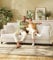 Welzona 211cm Sofa 3 Sitzer, Bequeme 3 Sitzer Sofas, Teddy Fleece Sofa Couch, Werkzeugfreier Aufbau Couches für Wohnzimmer, Ganzholz 3er Sitzsofa, Kleine Couch 2 Kissen inklusive, Beige