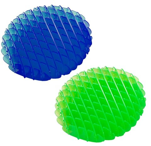 2 Stück Fidget Wurm Spielzeug, Formwandelnder Magische, Sensory Toys, Squeeze Stretchy Toy, Blau und Grün knallender Wurm Dehnbares Spielzeug für Erwachsene