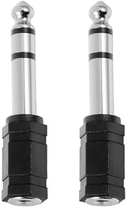 2 Pack Headphone Jack Adapter 6.35mm Male to 3.5mm, Headphone Jack Adapter, Audio Jack Plug Adapter, Aux Jack Converter for Digital Piano, Keyboard, Speaker