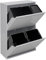 Arregui Basic CR602-B2 Cubo de Basura y Reciclaje de 4 Compartimentos | 23+11+17+17 L (68 L) | con Cubetas para Envases y Orgánico | Cubos de Basura de Cocina | Contenedores de Reciclaje | gris