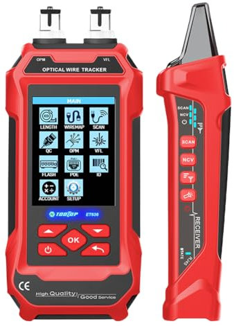 Kexpery Multifunction network tool tester ethernet cables, optical fiber, multimeter, RJ45 and VFL tracer
