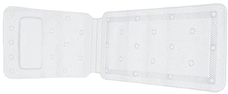 Bonbela Coussin de Baignoire, Tapis de Bain, Oreiller avec 30 Ventouses, Matériau PVC Antidérapant, Matelas de Spa pour Un Confort Complet du Corps, Maille Respirante, Facile à