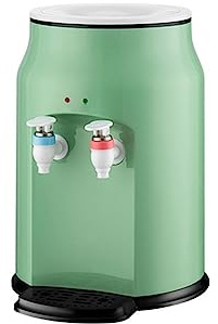 LEPREM Household Water Dispenser Mini Drinking Fountain Desktop Water Boiler Hot and Cold Dual Use Heating Machine Tea Maker 220(Green Cold)