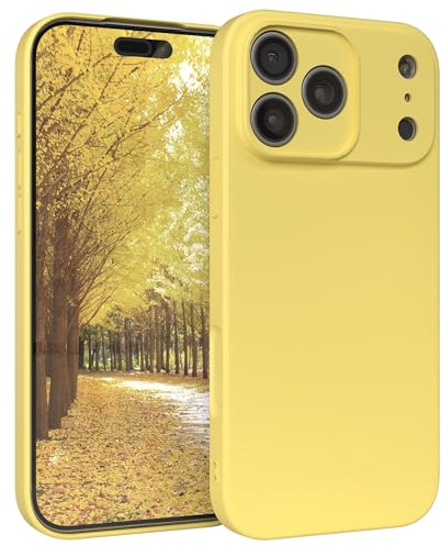 EAZY CASE - Silikonhülle für iPhone 17 Pro Max Hülle Silikon Case Gelb weich stoßfeste Handyhülle Schutzhülle mit Kameraschutz Dünn Premium Schutz Cover TPU Phone Bumper in Pastell Hellgelb Matt