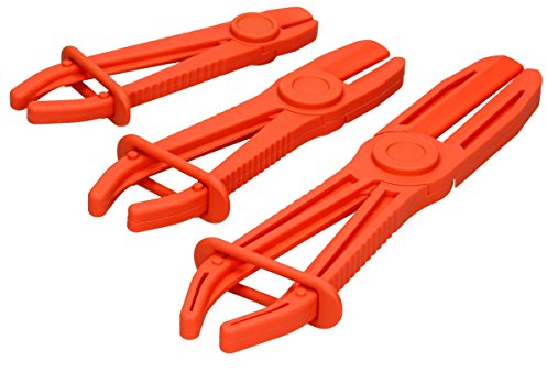 ECD Germany Set 3 Pieces Flexible Clamp Hands Free Brake Pad Hose Pipe Clamp Plier