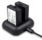 ENEGON Ersatzbatterie (2er Pack) und Rapid Dual Ladegerät für Canon LP-E10 und Canon EOS Rebel T3 T5 T6 T7, Kiss X50 X70, EOS 1100D, EOS 1200D, EOS 1300D, EOS 2000D, 1500D 3000D 4000D Digitalkamera