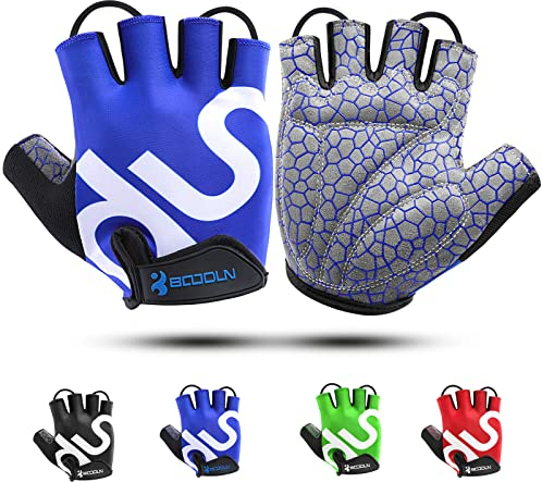 KONVINIT Fahrradhandschuhe Herren,Sommer MTB Handschuhe Halbfinger,Radhandschuhe für Rennrad,Mountainbike,Atmungsaktiv Rutschfestes,Fahrrad Handschuhe Freizeit für Männer und Damen,Blue M