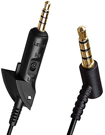 Bose QC15 Câble de remplacement Audio Cordon casque audio Line adaptateur Without Mic noir