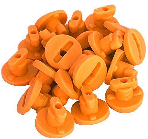 TikTakToo Moveandstic Rohrsicherungen Rohrverschluss Schliessriegel für Rohre oder Plattenknopf Plattenknöpfe Plattenschraube Plattensicherung (20 Rohrverschlüsse, orange)